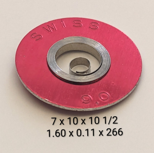 Watch mainspring size 10 x - size,