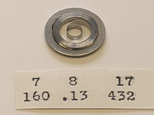 Watch mainspring size - 7, 8